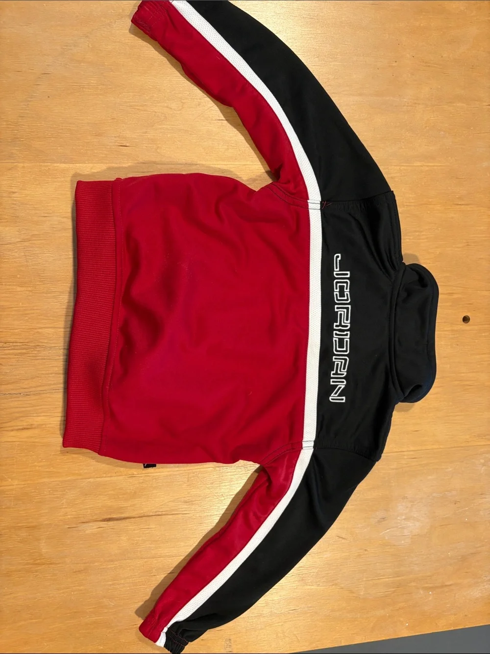 Jordan ~ Children Boys Red Black & White Zip-Front Jacket